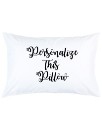 Personalized this pillow with custom curly text printed pillowcase covers